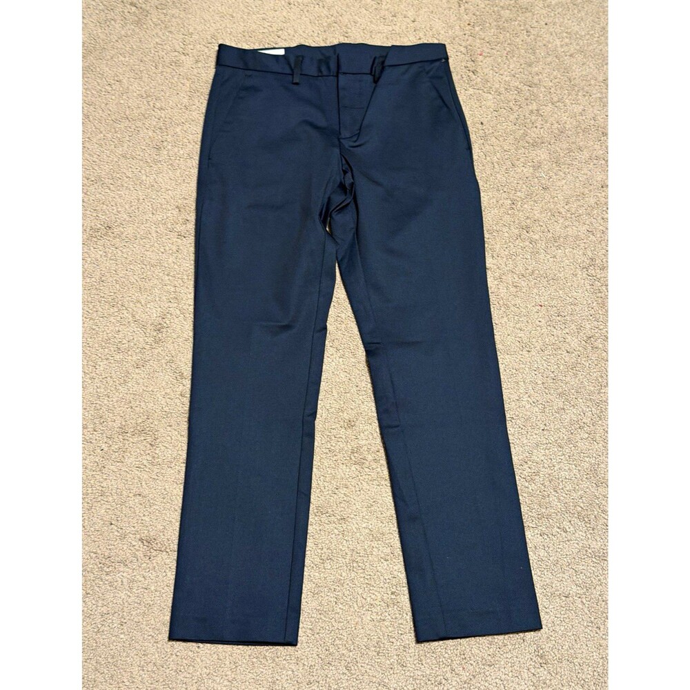 Perry Ellis Portfolio Men’s Navy Blue Slim Fit Dress Pants 30W Tapered Pockets